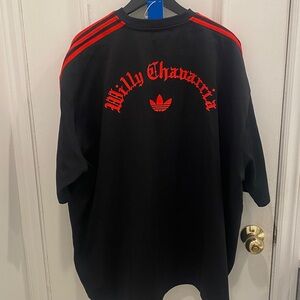 NWT Authentic Adidas Willy Chavarria Black and Red Crewneck Sweater Large